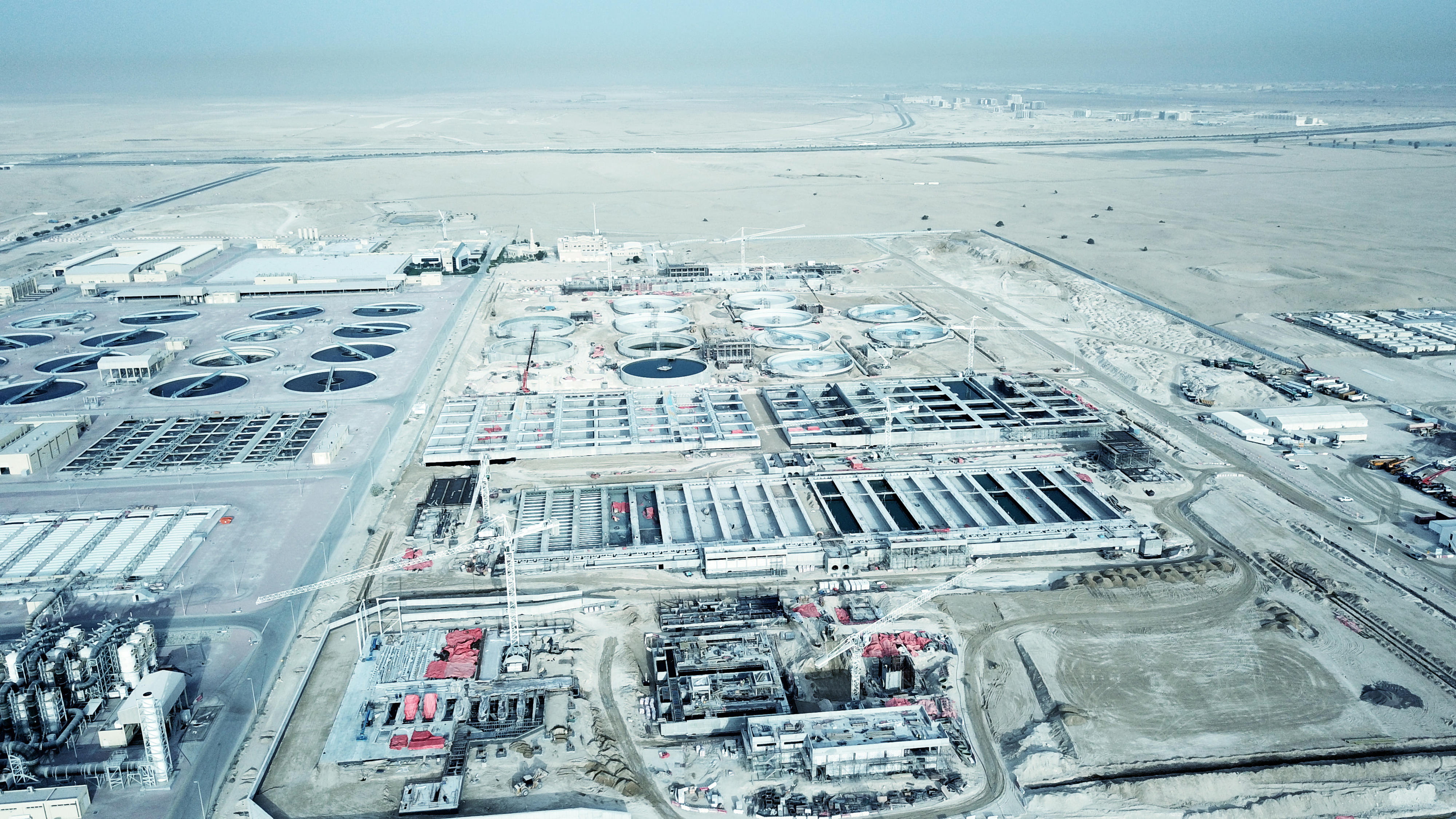 Sludge drying at Jebel Ali Sewage Treatment Plant Dubai, United Arab Emirates